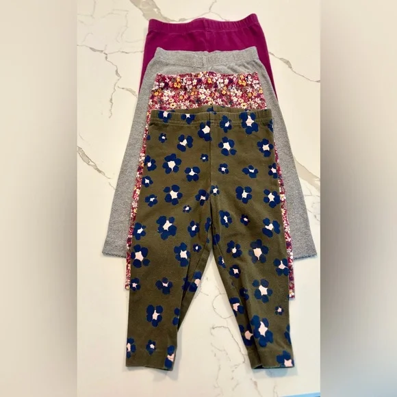 Carter's Olive and Blue Heart Leggings - Picture 1 of 12